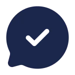 Chat Round Check SVG Icon